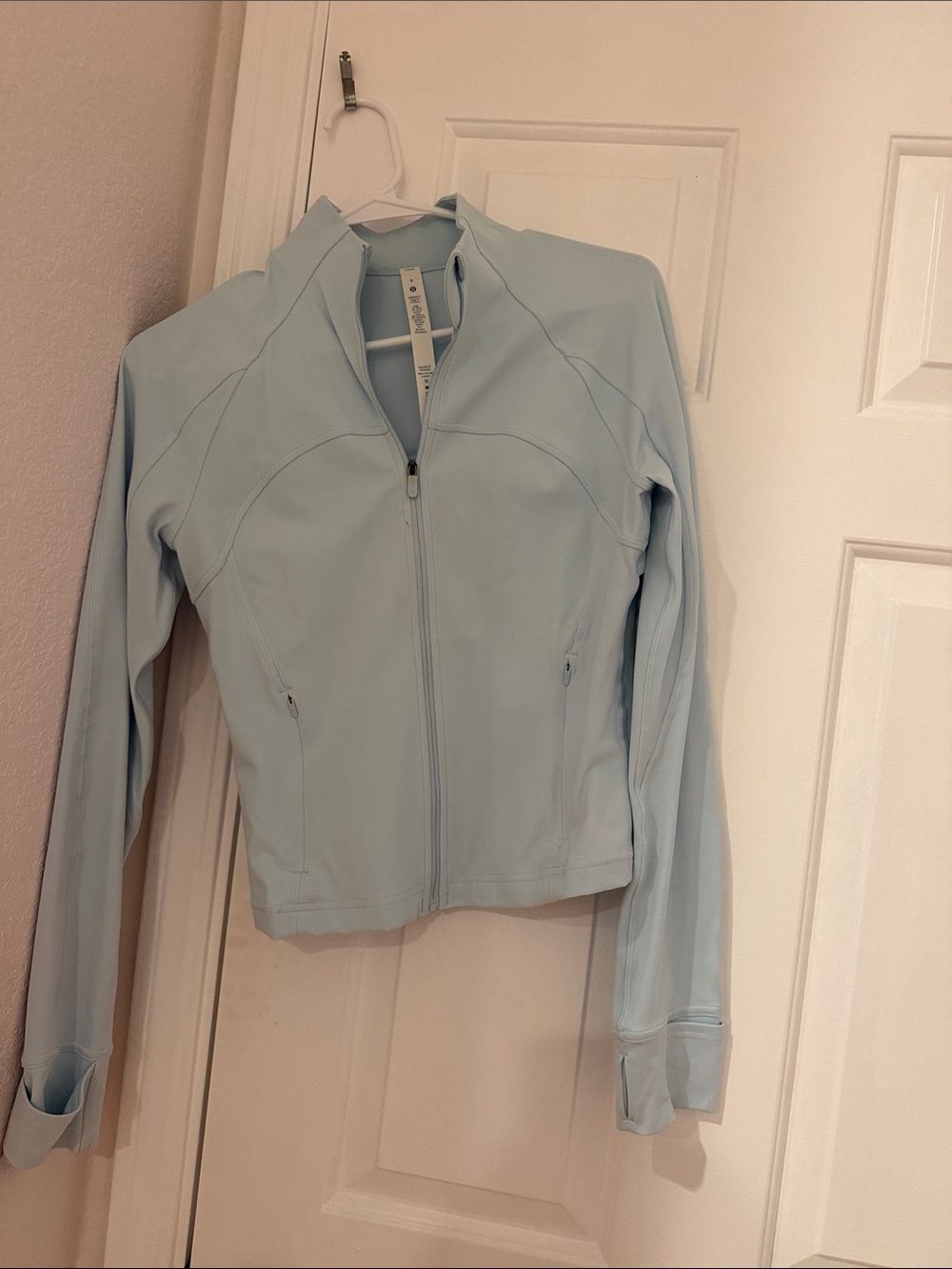lululemon athletica Pale Blue Full-Zip Bomber Jacket